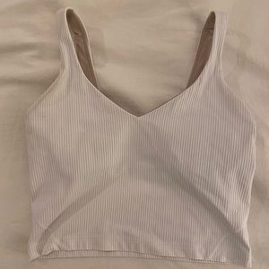 Lululemon Align Tank - White Ribbed Size 6